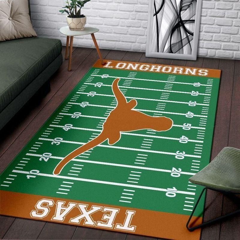 Nfl Team Texas Longhorns Home Field Area Rug Sport Home Decor - Indoor Outdoor Rugs