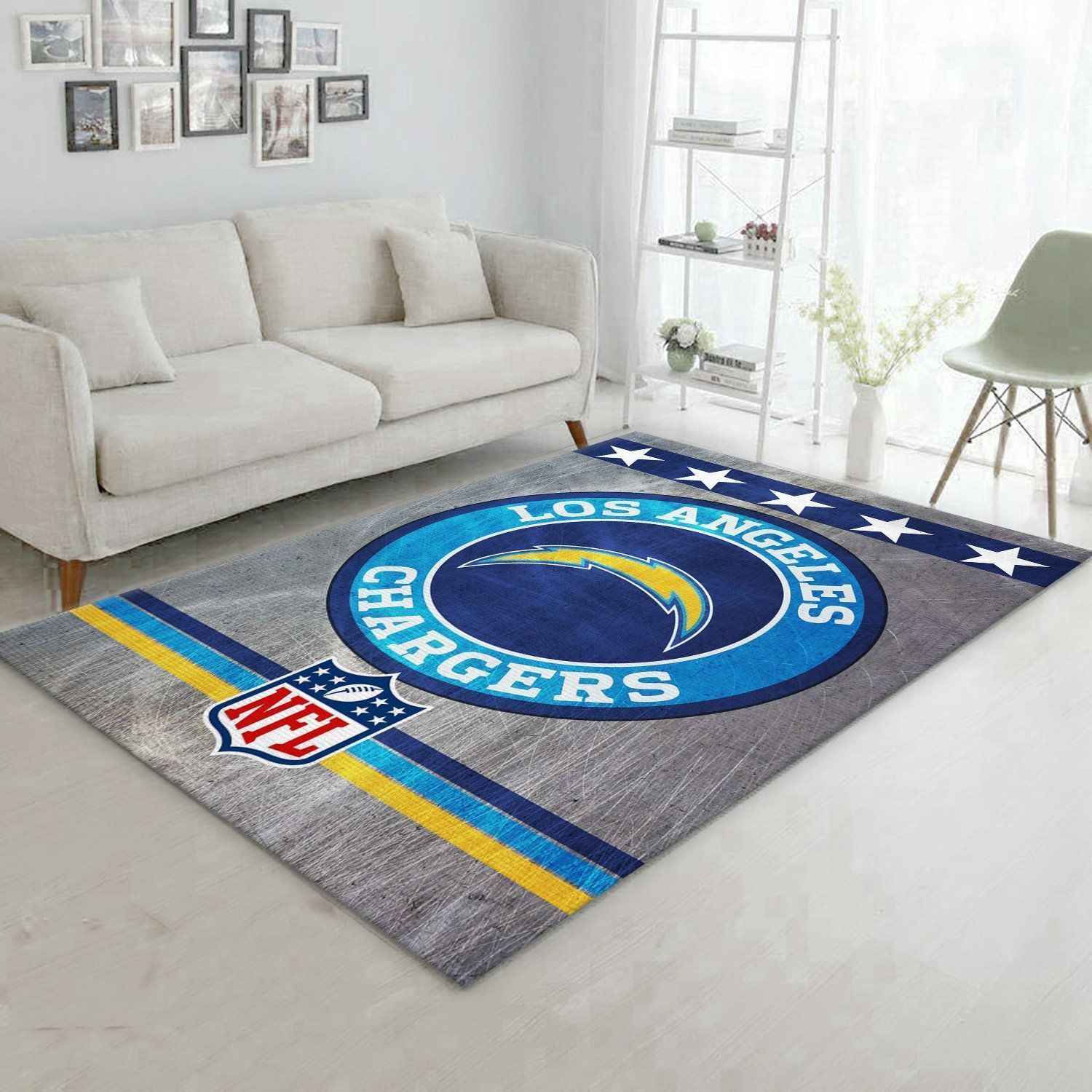 Los Angeles Chargers Nfl Football Team Area Rug For Gift Living Room Rug Christmas Gift US Decor - Indoor Outdoor Rugs