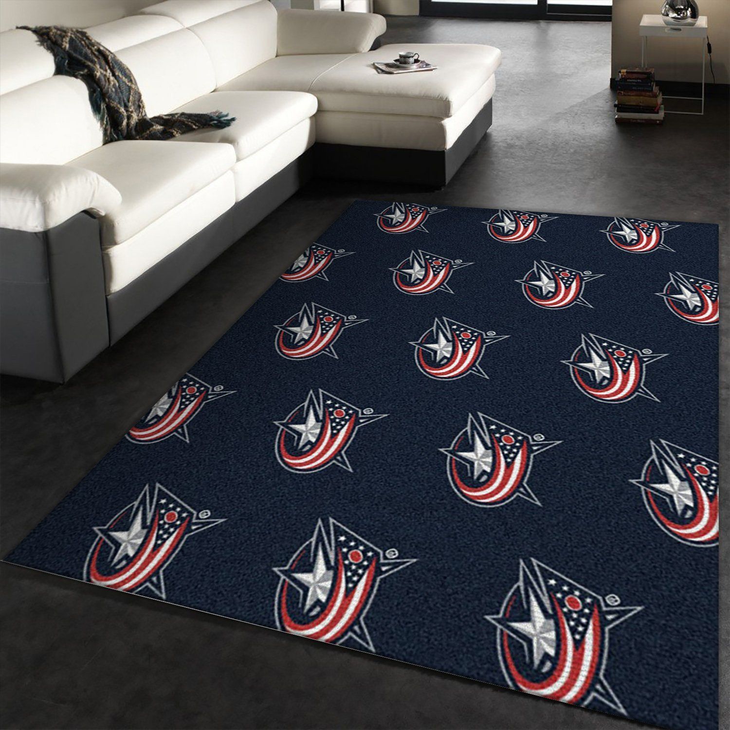 Nhl Repeat Columbus Bluejackets Area Rug Carpet, Bedroom Rug, Home Decor Floor Decor - Indoor Outdoor Rugs