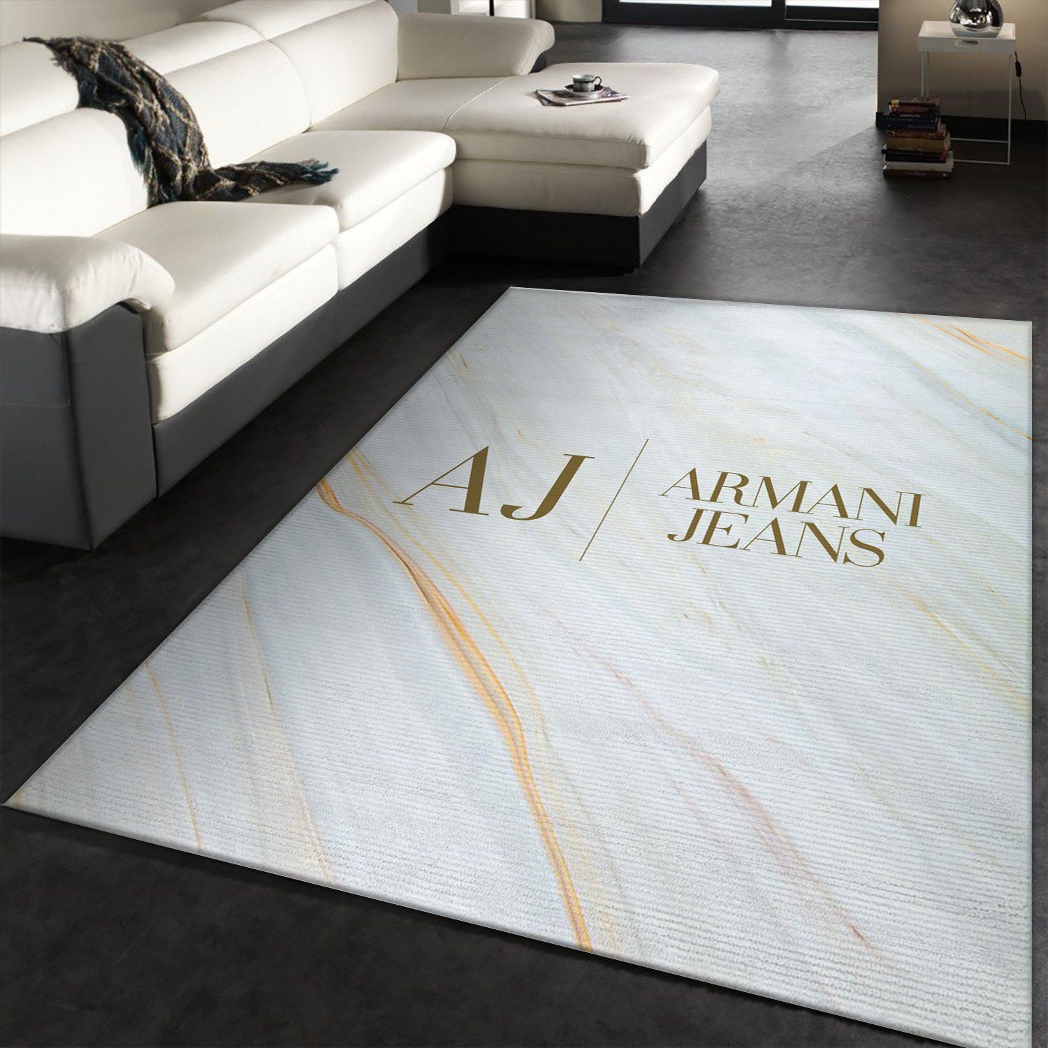 Armani Jeans Rectangle Rug Living Room Rug Christmas Gift US Decor - Indoor Outdoor Rugs