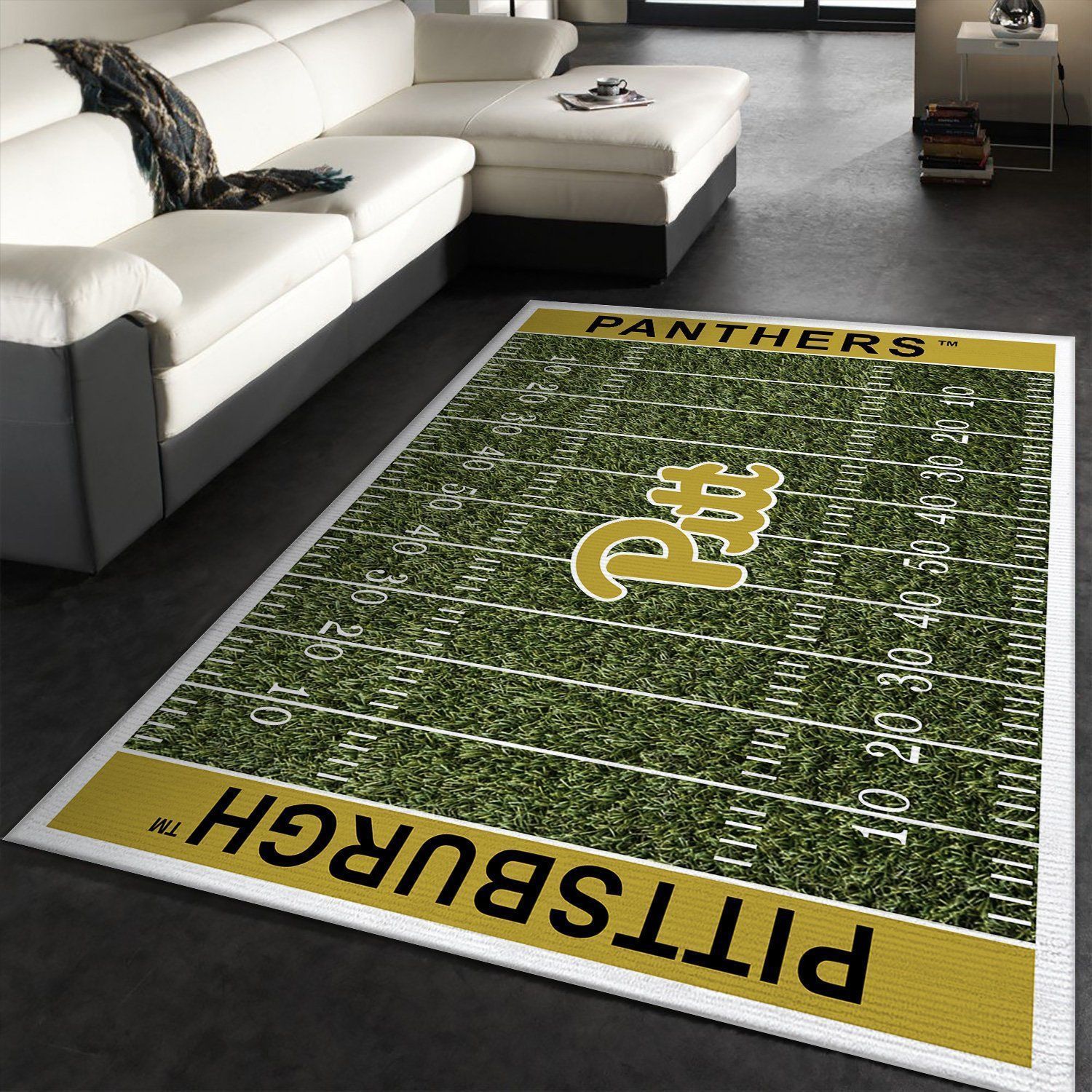 Nfl Football Fans Pittsburgh Panthers Home Field Area Rug Football Home Decor - Indoor Outdoor Rugs