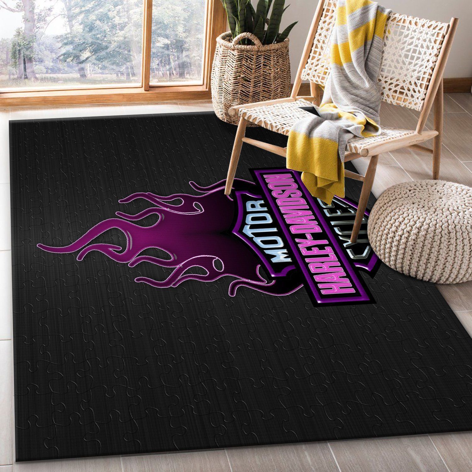 Harley Davidson Ver11 Area Rug For Christmas Bedroom Rug Christmas Gift US Decor - Indoor Outdoor Rugs