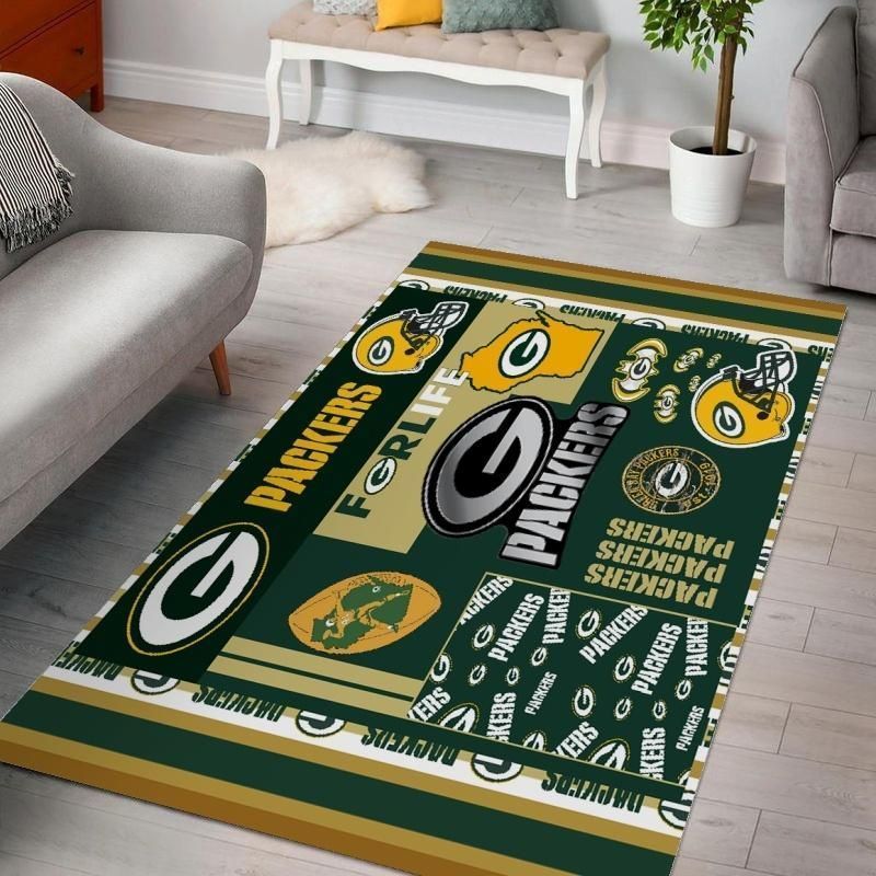 Green Bay Packers Ver 3 Area Rug Living Room Rug Christmas Gift US Decor - Indoor Outdoor Rugs