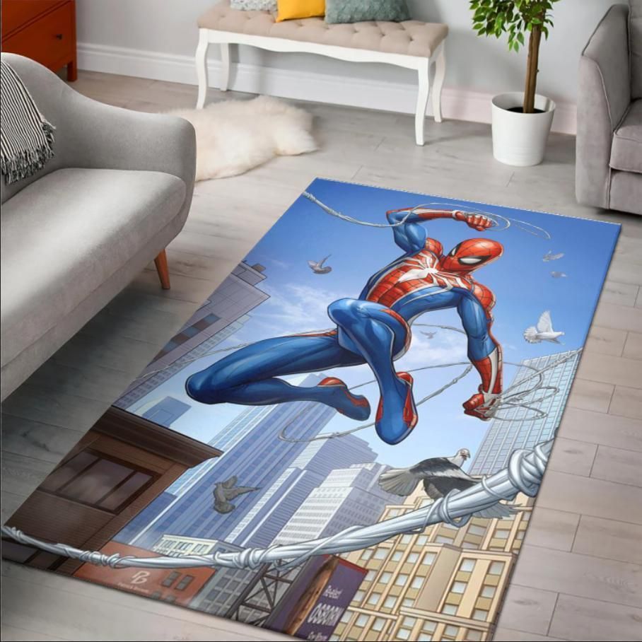 Spider Man Marvel Comic Kids Room Area Rug Rugs For Living Room Rug Home Decor - Indoor Outdoor Rugs