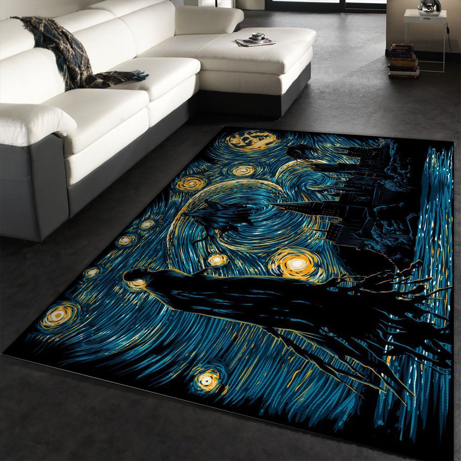 Starry Dementors Area Rug For Christmas, Living Room Rug, US Gift Decor - Indoor Outdoor Rugs