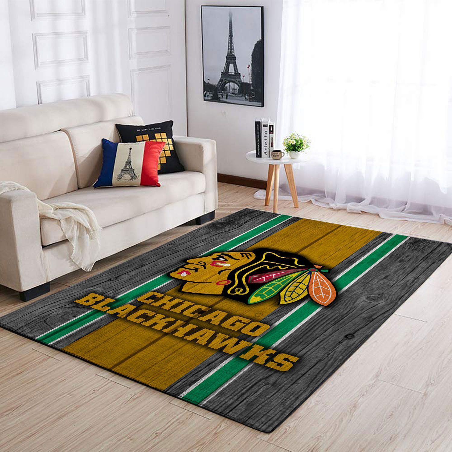 Chicago Blackhawks Nhl Team Logo Style Nice Gift Home Decor Rectangle Area Rug - Indoor Outdoor Rugs