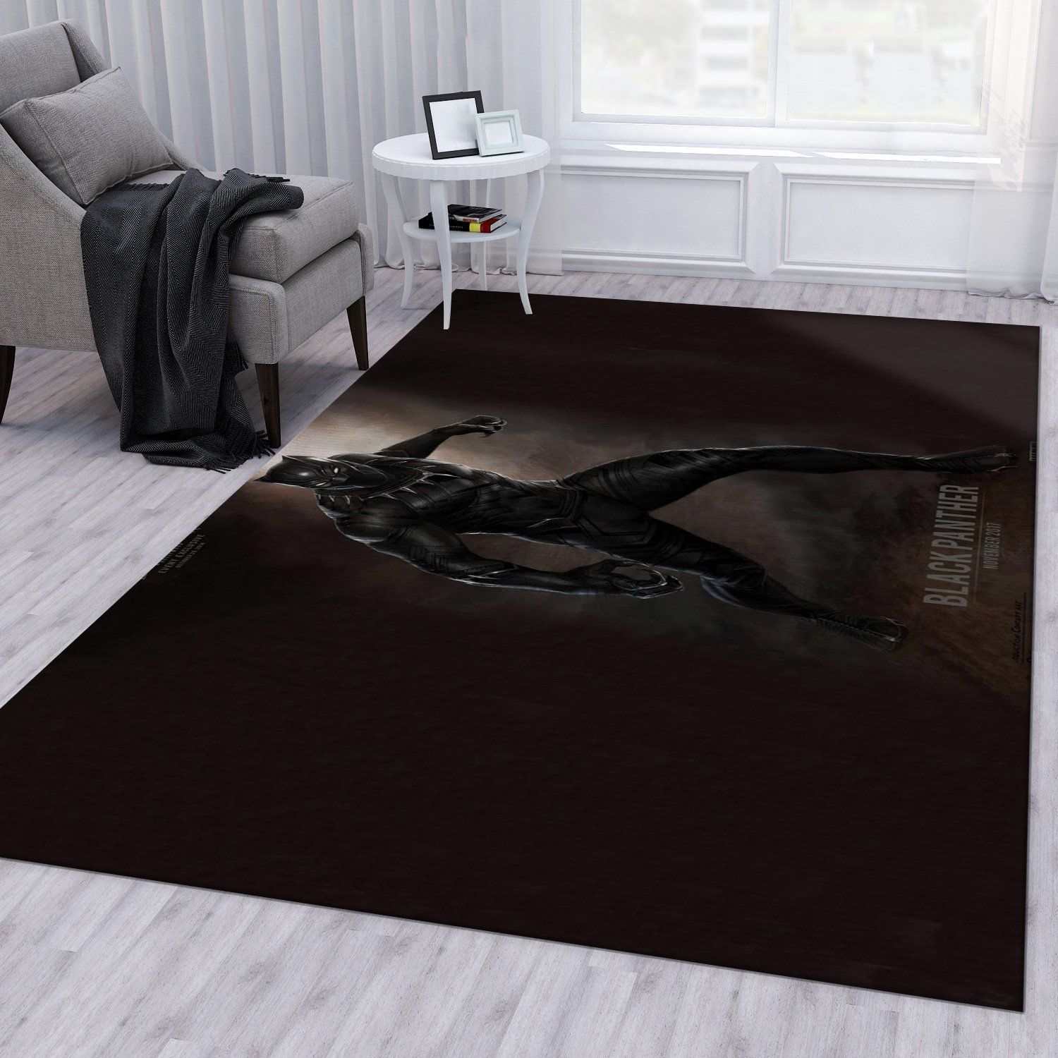 Black Panther Ver5 Rug Bedroom Rug Home US Decor - Indoor Outdoor Rugs