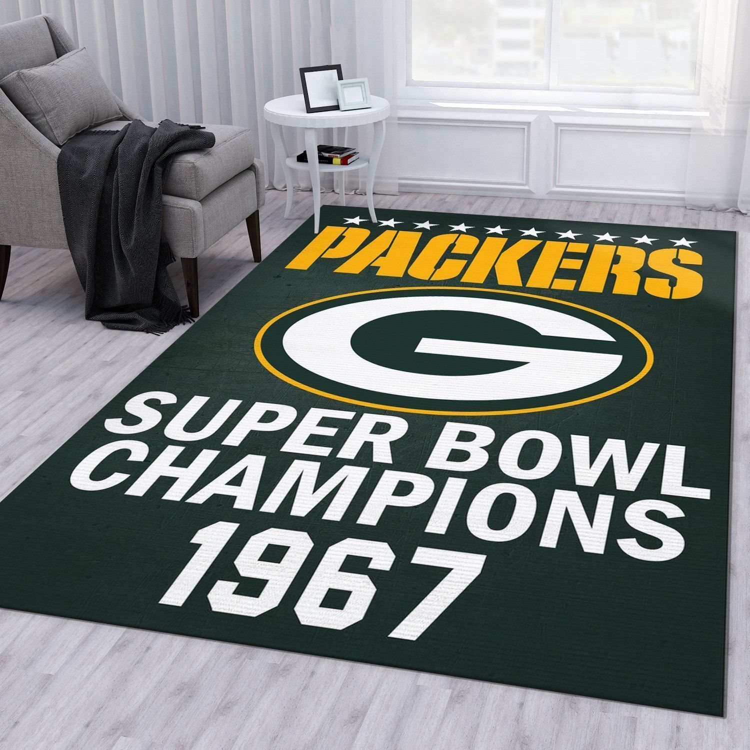 Green Bay Packers 1967 Nfl Rug Living Room Rug US Gift Decor - Indoor Outdoor Rugs