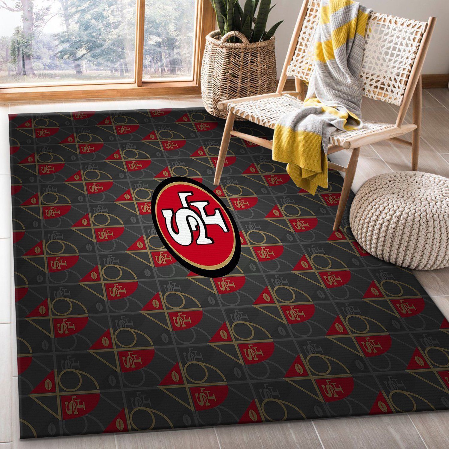 San Francisco 49ers Area Rugs Living Room Carpet Floor Decor The US Decor - Indoor Outdoor Rugs