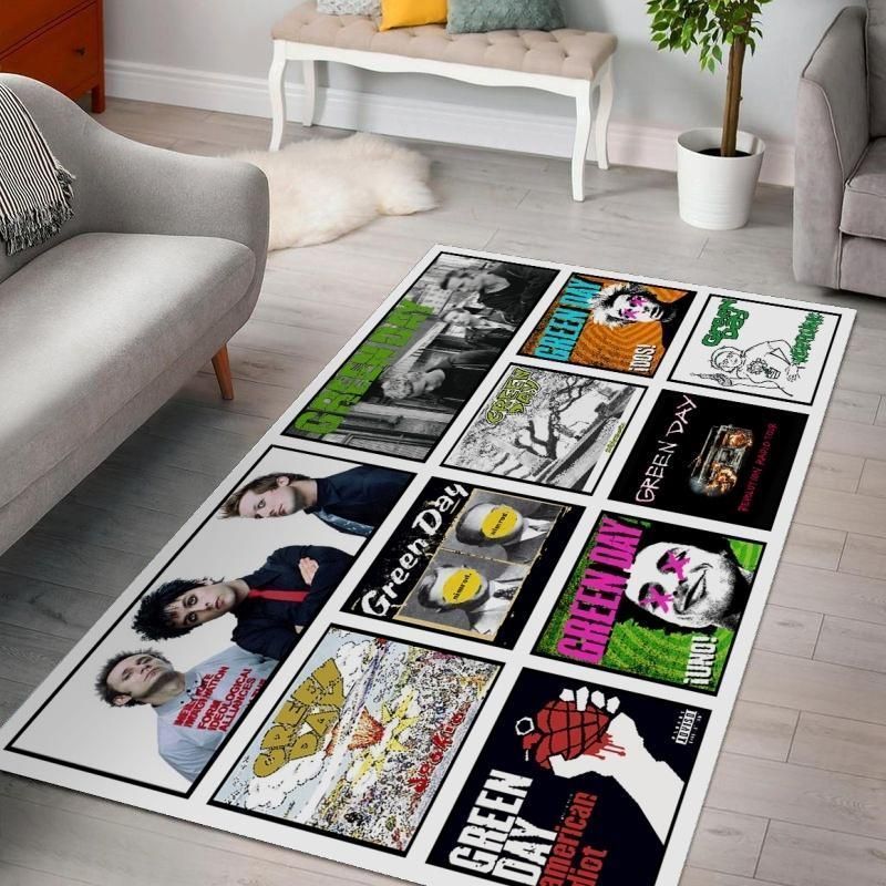 Green Day Album Area Rug Bedroom Rug Home Decor Floor Decor - Indoor Outdoor Rugs