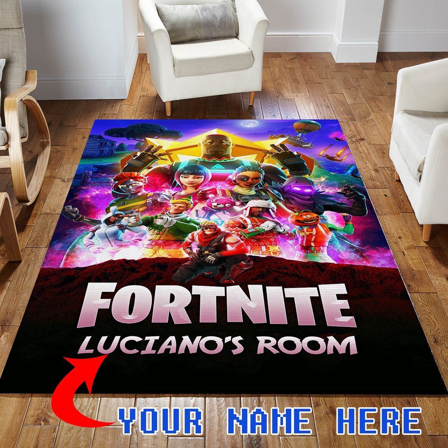 Customized Name Fortnite Infinity Wars Rug Bedroom Rug Christmas Gift US Decor - Indoor Outdoor Rugs