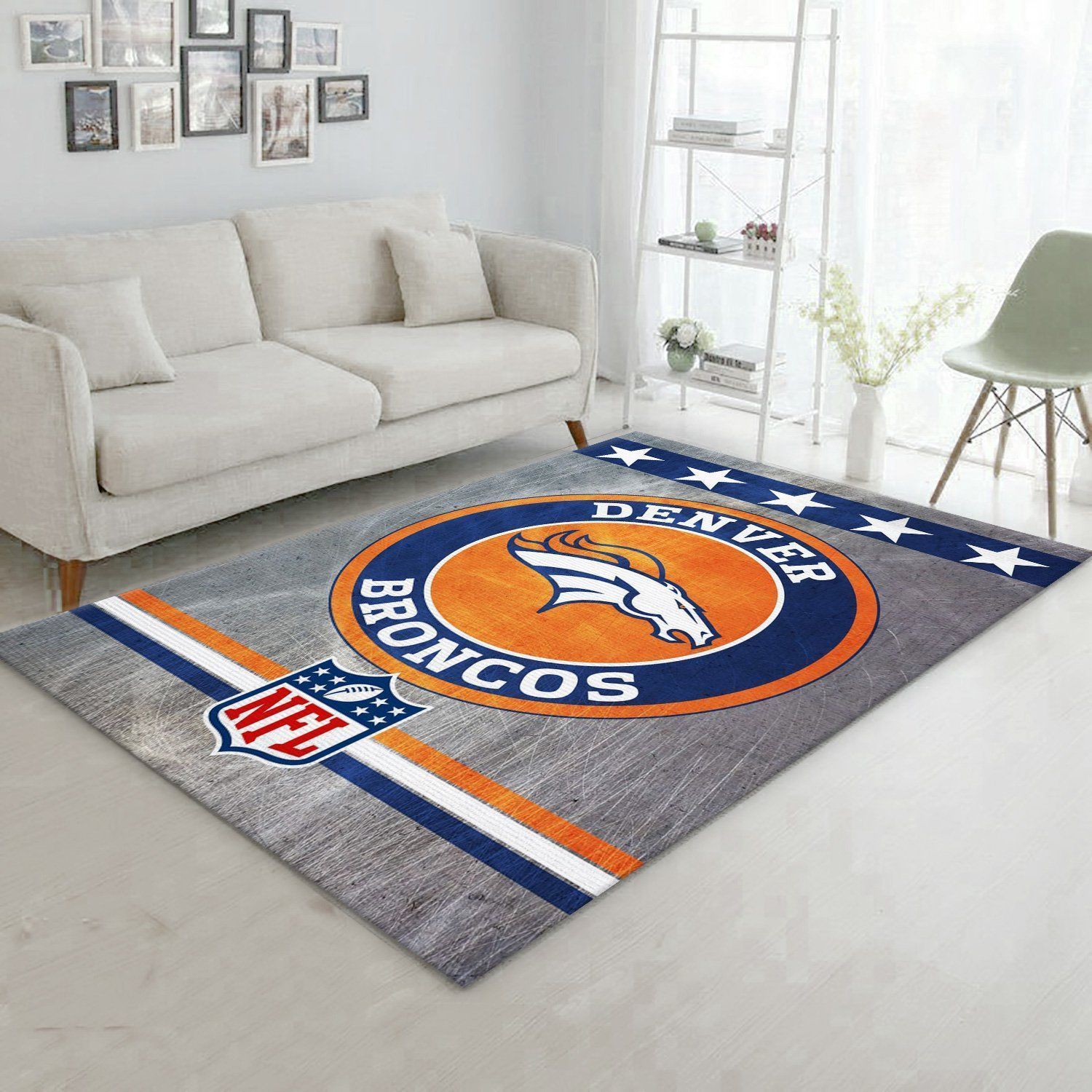 Denver Broncos Nfl Area Rug Bedroom Rug Home US Decor - Indoor Outdoor Rugs