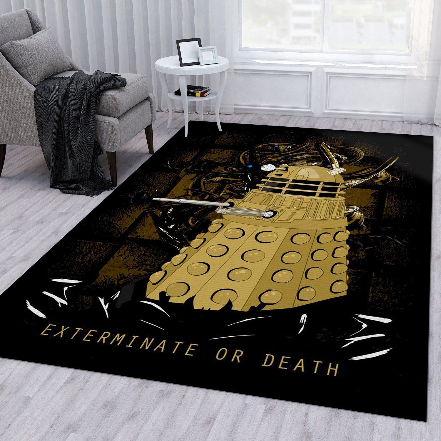 Exterminate Or Death Area Rug Bedroom Rug Home US Decor - Indoor Outdoor Rugs