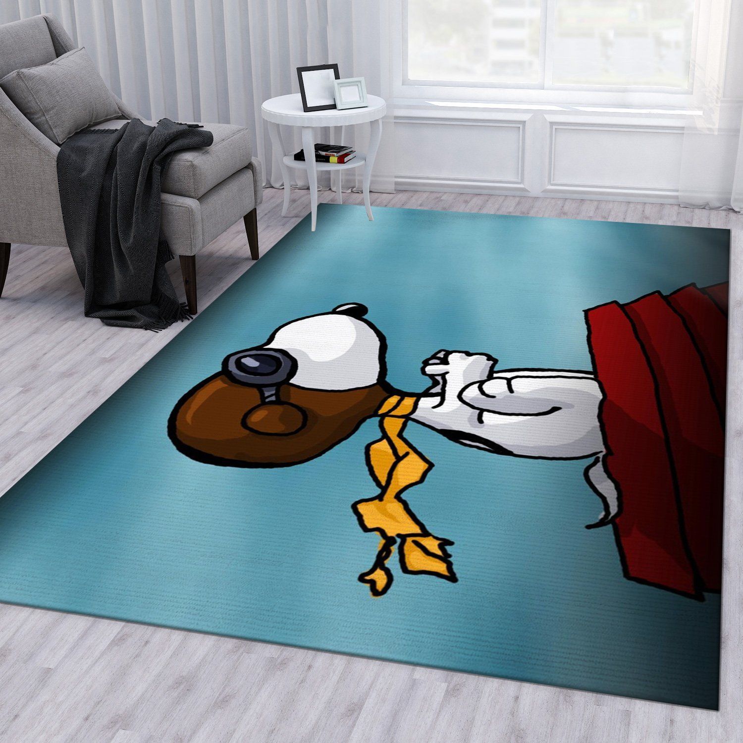 Snoopy Area Rug Living Room Rug US Gift Decor - Indoor Outdoor Rugs