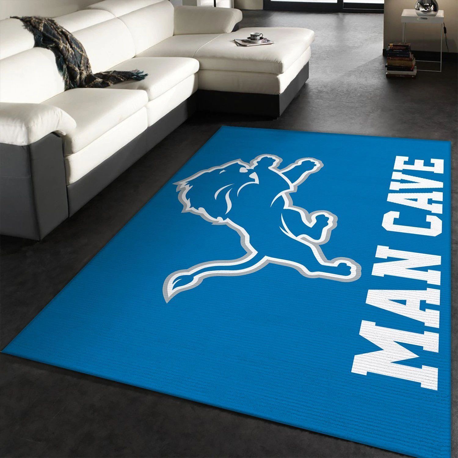 Detroit Lions rug Football rug Floor Decor Kitchen Carpet - Indoor Outdoor Rugs