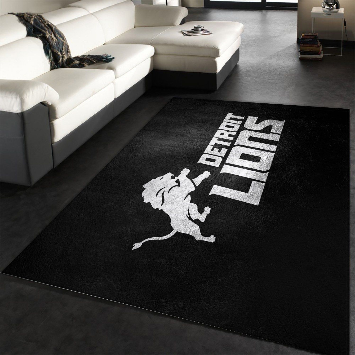 Detroit Lions Silver NFL Area Rug For Christmas, Kitchen Rug, Home US Decor - Indoor Outdoor Rugs