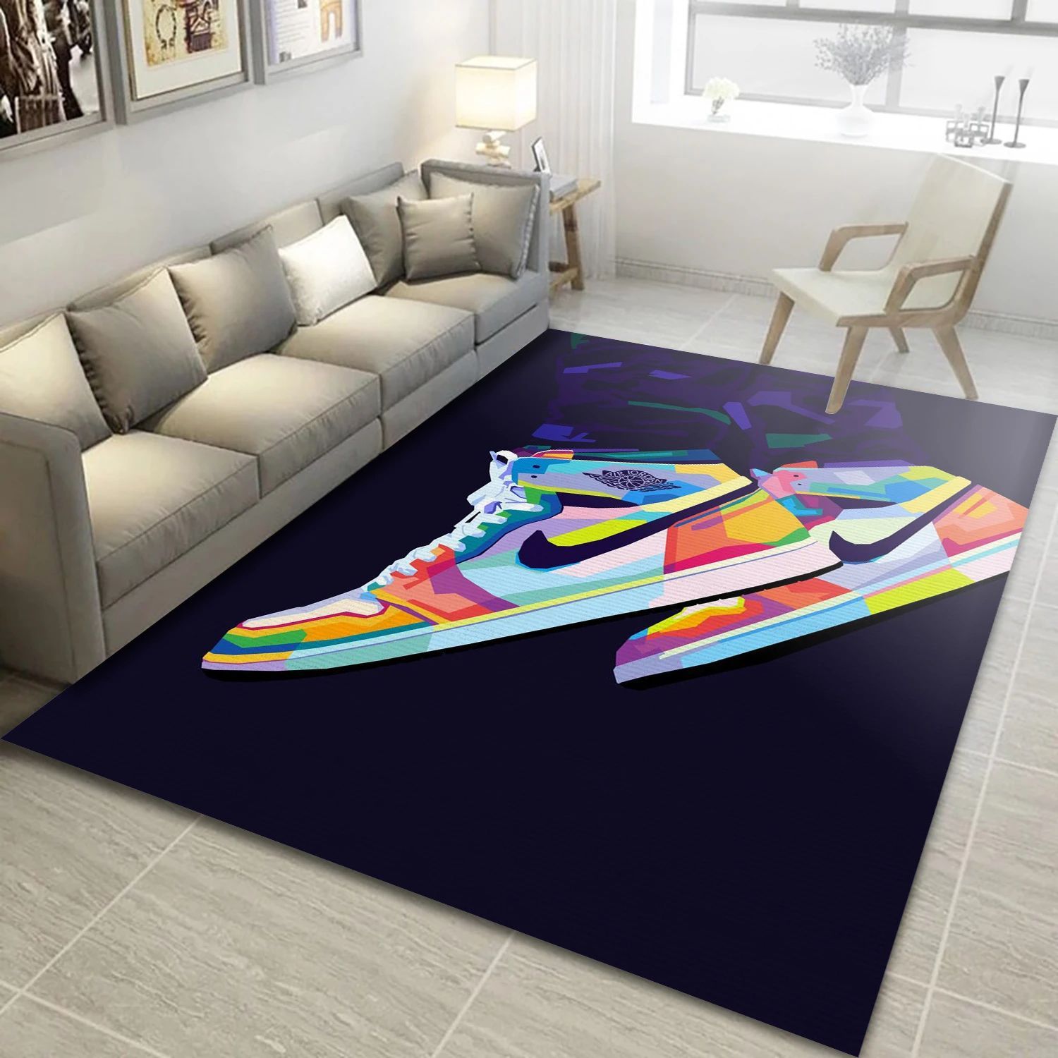 Nike Air Jordan Pop Art , Living Room Rug - Home Decor Floor Decor - Indoor Outdoor Rugs