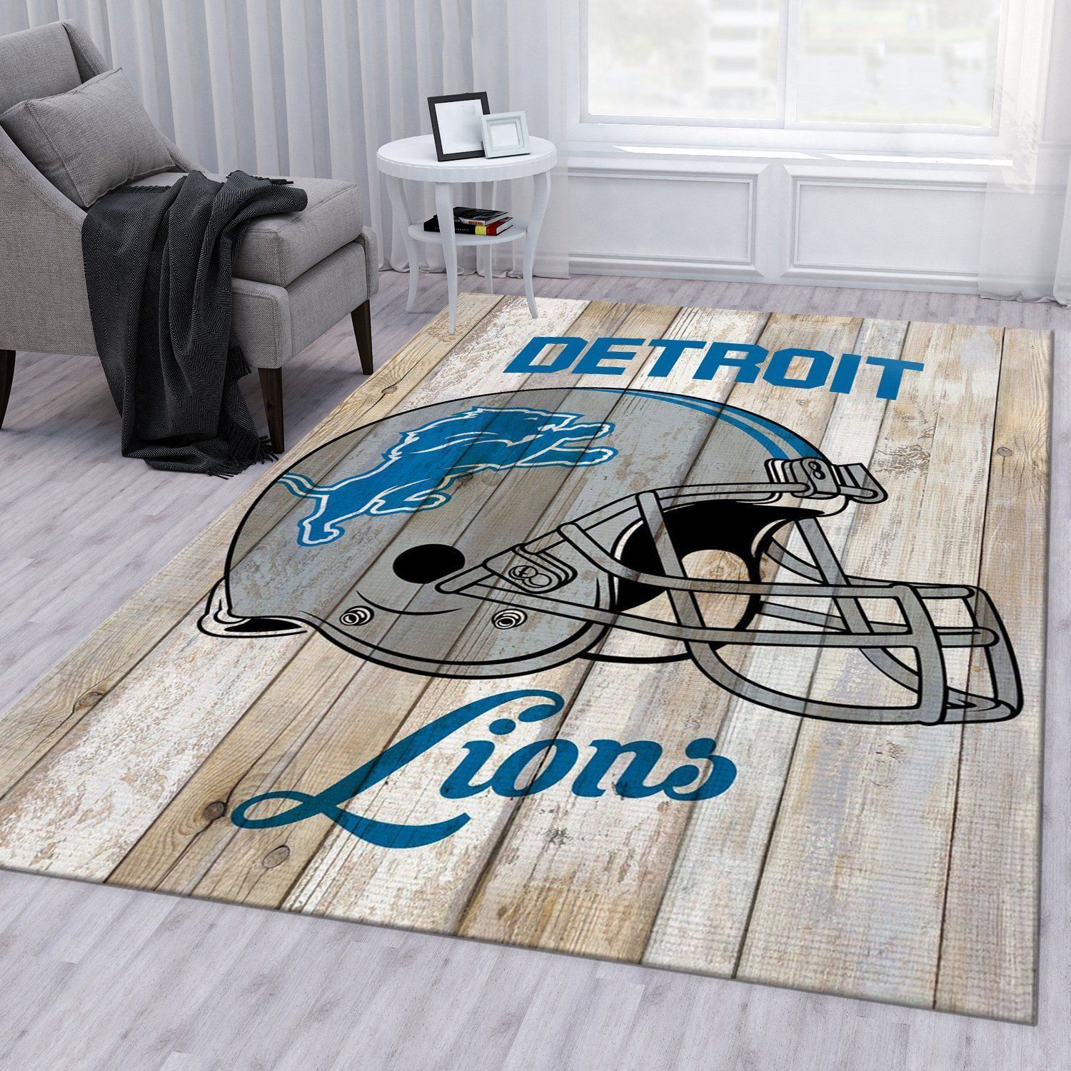 Detroit Lions Football Nfl Area Rug Bedroom Rug Home Decor Floor Decor - Indoor Outdoor Rugs