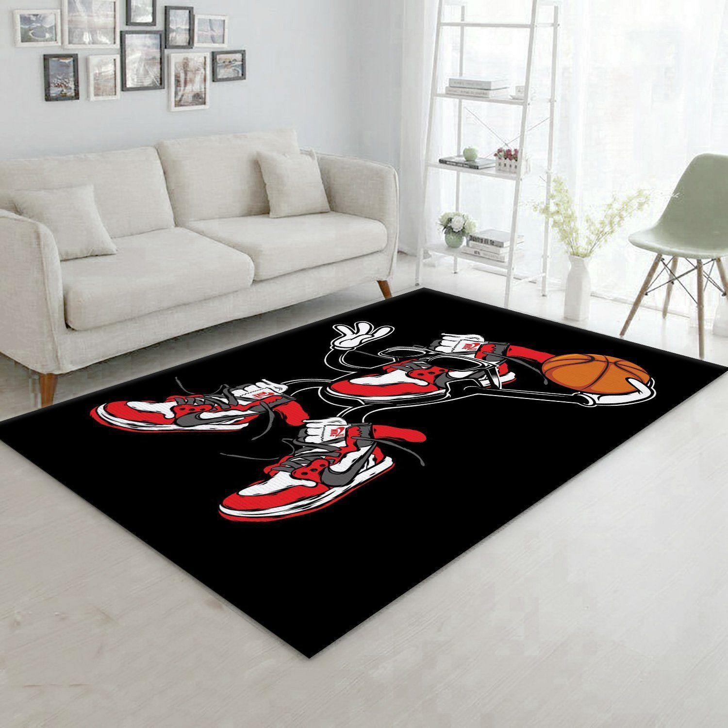 Nike Air Jordan Basketball Area Rug For Christmas Living Room Rug Home Decor Floor Decor - Indoor Outdoor Rugs