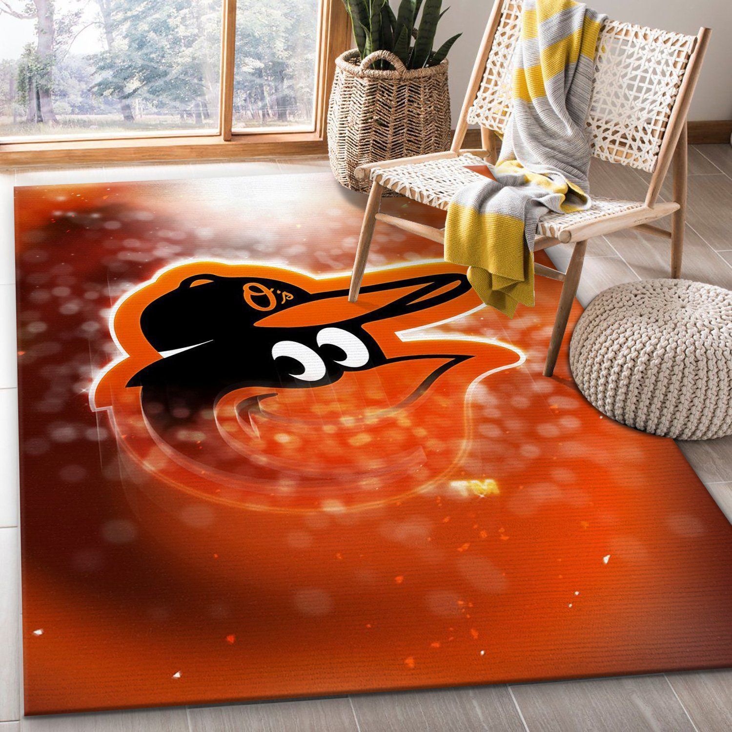 Baltimore Orioles NFL Rug Bedroom Rug US Gift Decor - Indoor Outdoor Rugs