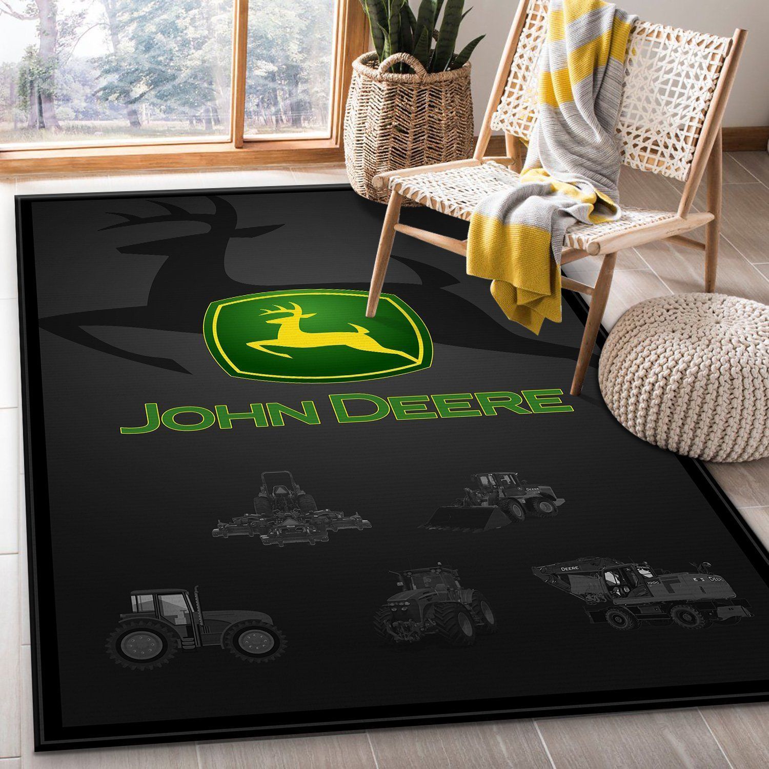 John Deere Area Rug Floor Decor - Indoor Outdoor Rugs