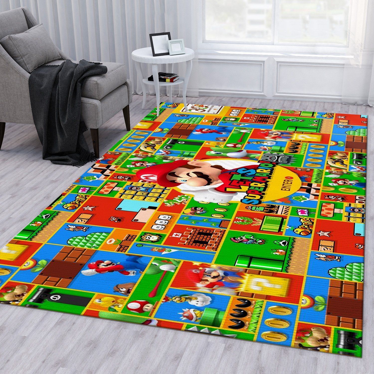 Mario All Rug Bedroom Rug Christmas Gift US Decor - Indoor Outdoor Rugs