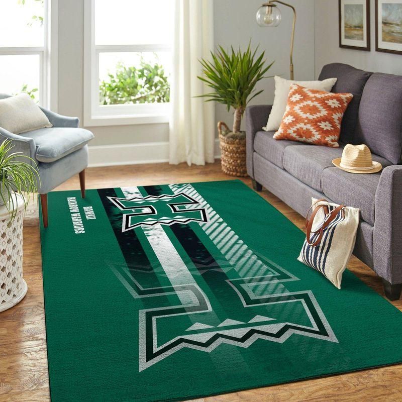 Hawaii Rainbow Warriors Ncaa Rug Room Carpet Sport Custom Area Floor Home Decor - Indoor Outdoor Rugs