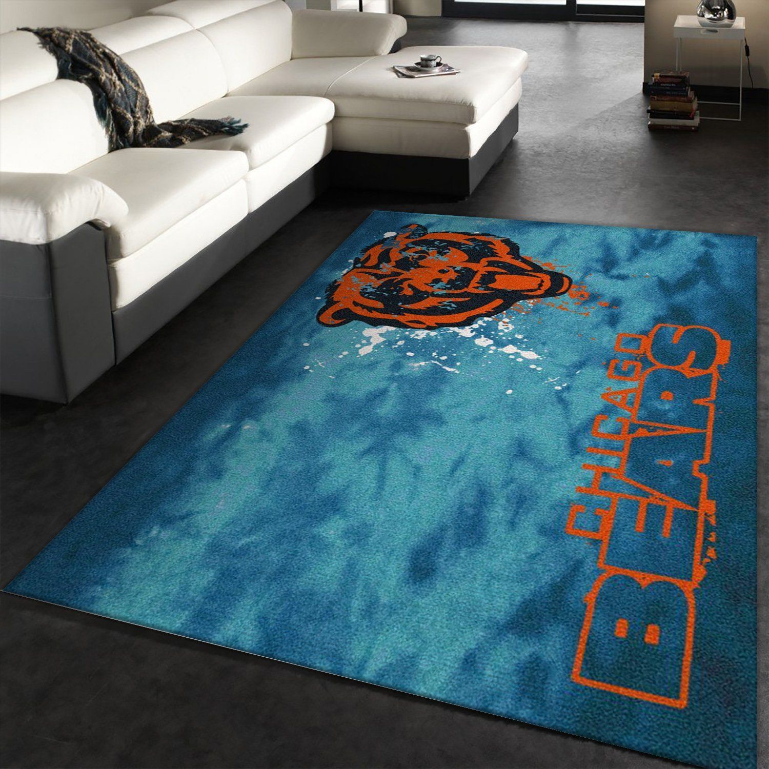 Chicago Bears Fade Rug Nfl Team Area Rug, Living Room Rug, Christmas Gift US Decor - Indoor Outdoor Rugs