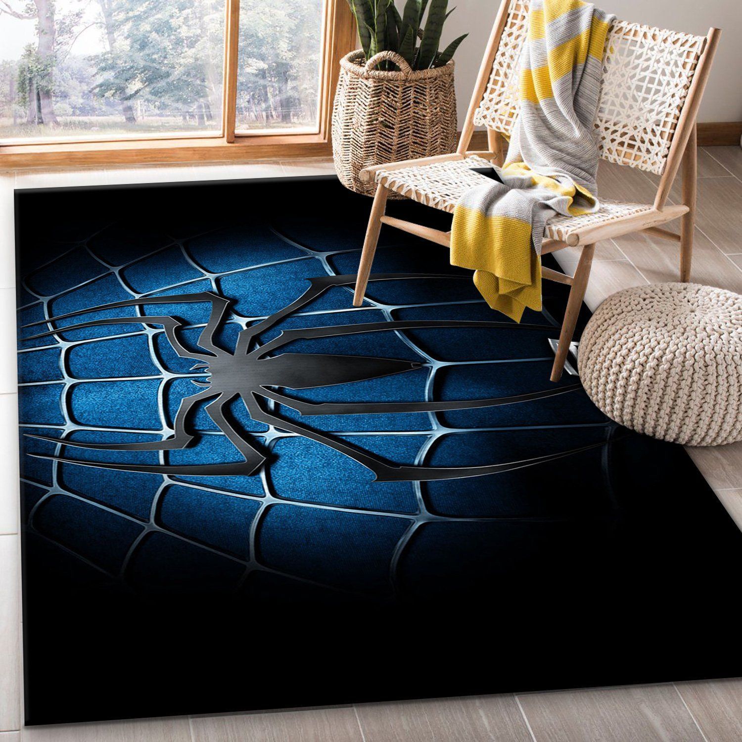 Spiderman Logo Movie Area Rug Bedroom Rug Family Gift US Decor - Indoor Outdoor Rugs