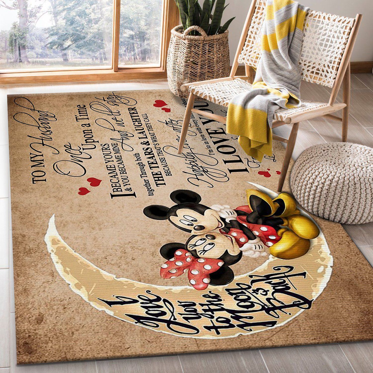 Mickey and Minne Area Rug Disney Floor Decor B160826 The US Decor - Indoor Outdoor Rugs