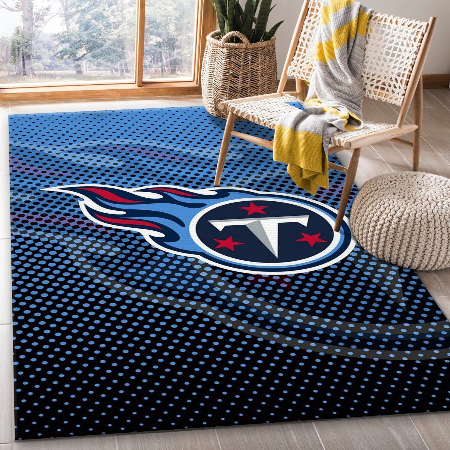 Tennessee Titans 5 NFL Christmas Gift Rug Bedroom Rug Home Decor Floor Decor - Indoor Outdoor Rugs