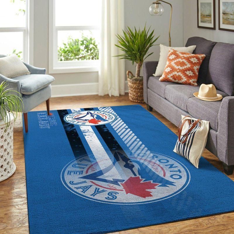 Toronto Blue Jays Mlb Rug Room Carpet Sport Custom Area Floor Home Decor - Indoor Outdoor Rugs