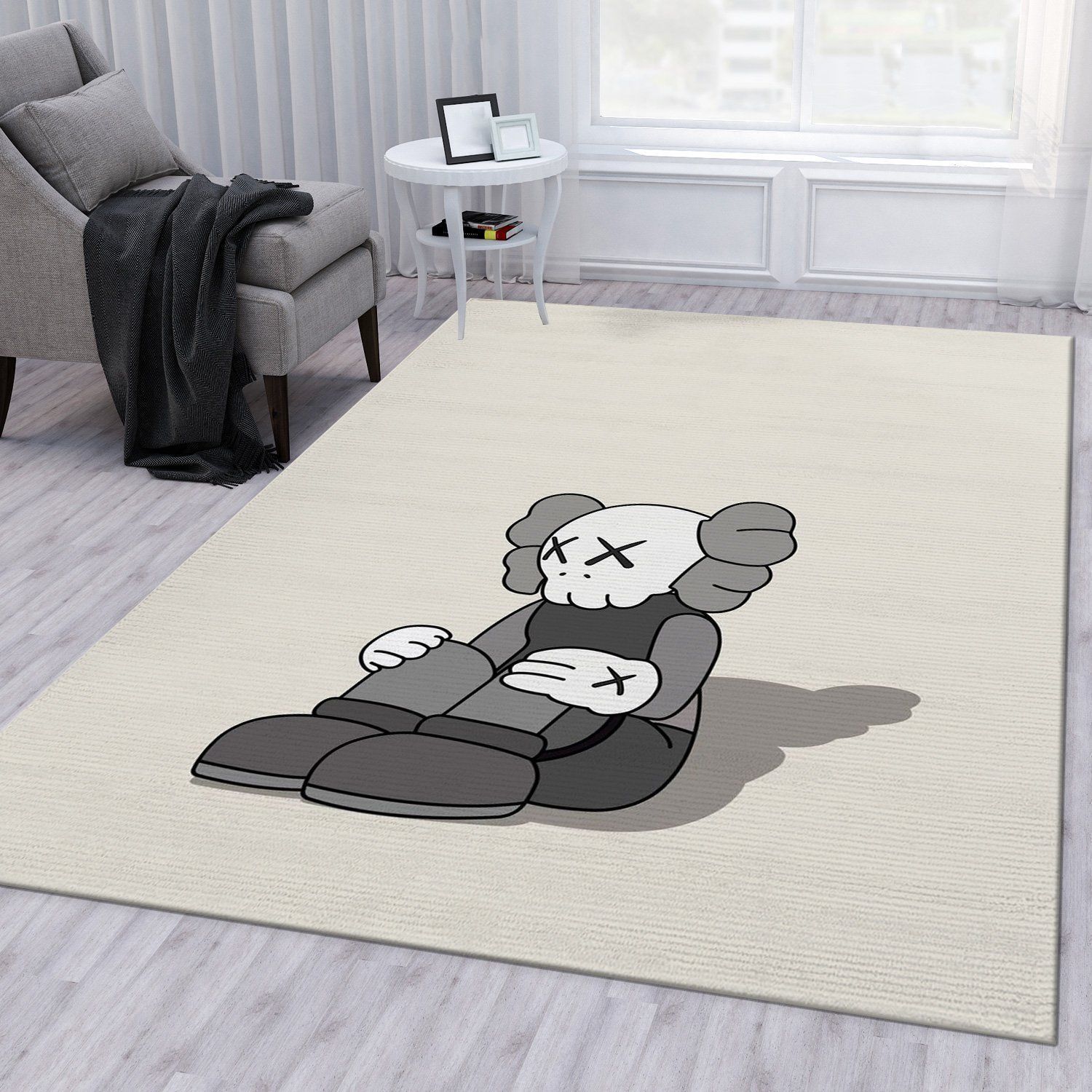 Kaws Illustration Rug Bedroom Rug Family Gift US Decor - Indoor Outdoor Rugs