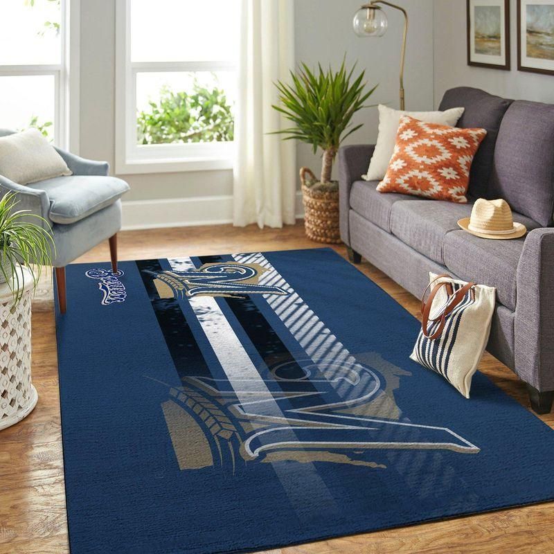 Milwaukee Brewers Mlb Rug Room Carpet Sport Custom Area Floor Home Decor - Indoor Outdoor Rugs