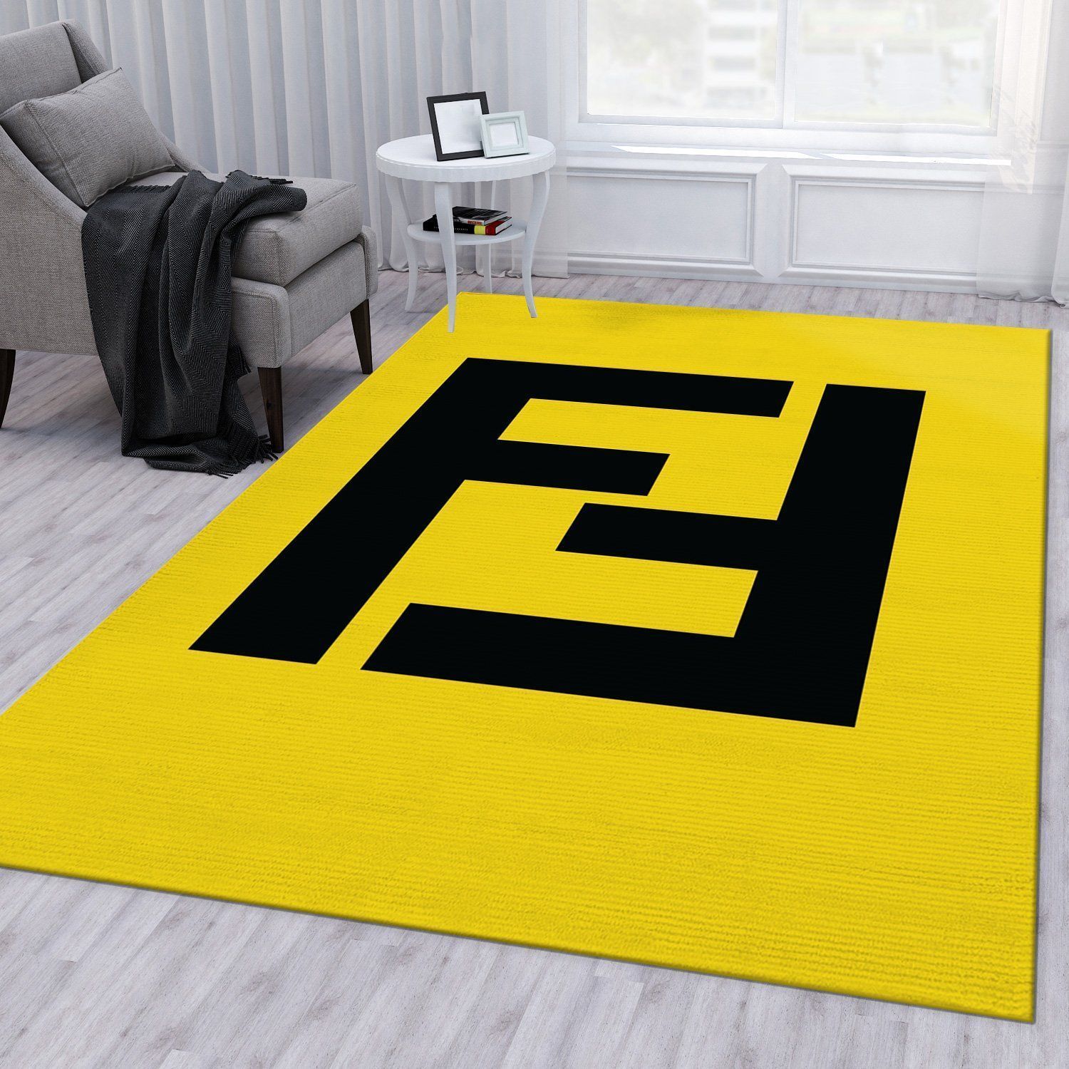 Fendi Fashion Brand Rug Living Room Rug Family Gift US Decor - Indoor Outdoor Rugs