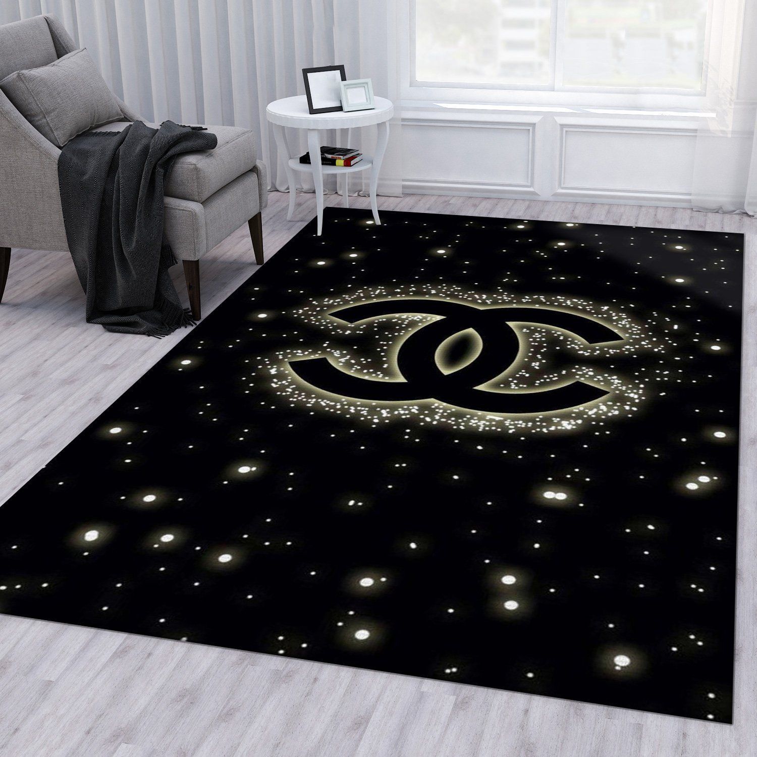 Chanel Area Rug Living Room Rug US Gift Decor - Indoor Outdoor Rugs