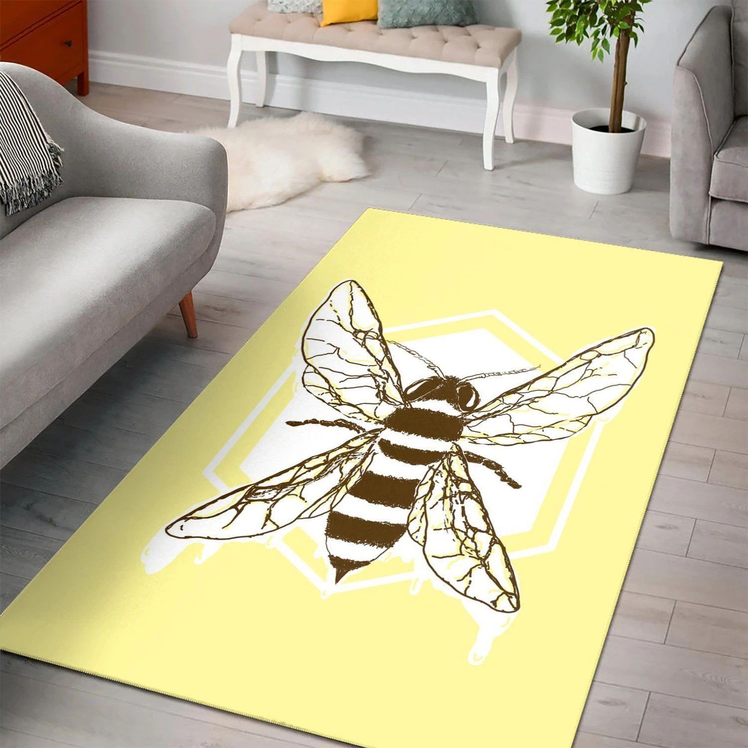 Bee Carpet Living Room, Room Rugs, Floor Decor Home Decor - Indoor Outdoor Rugs