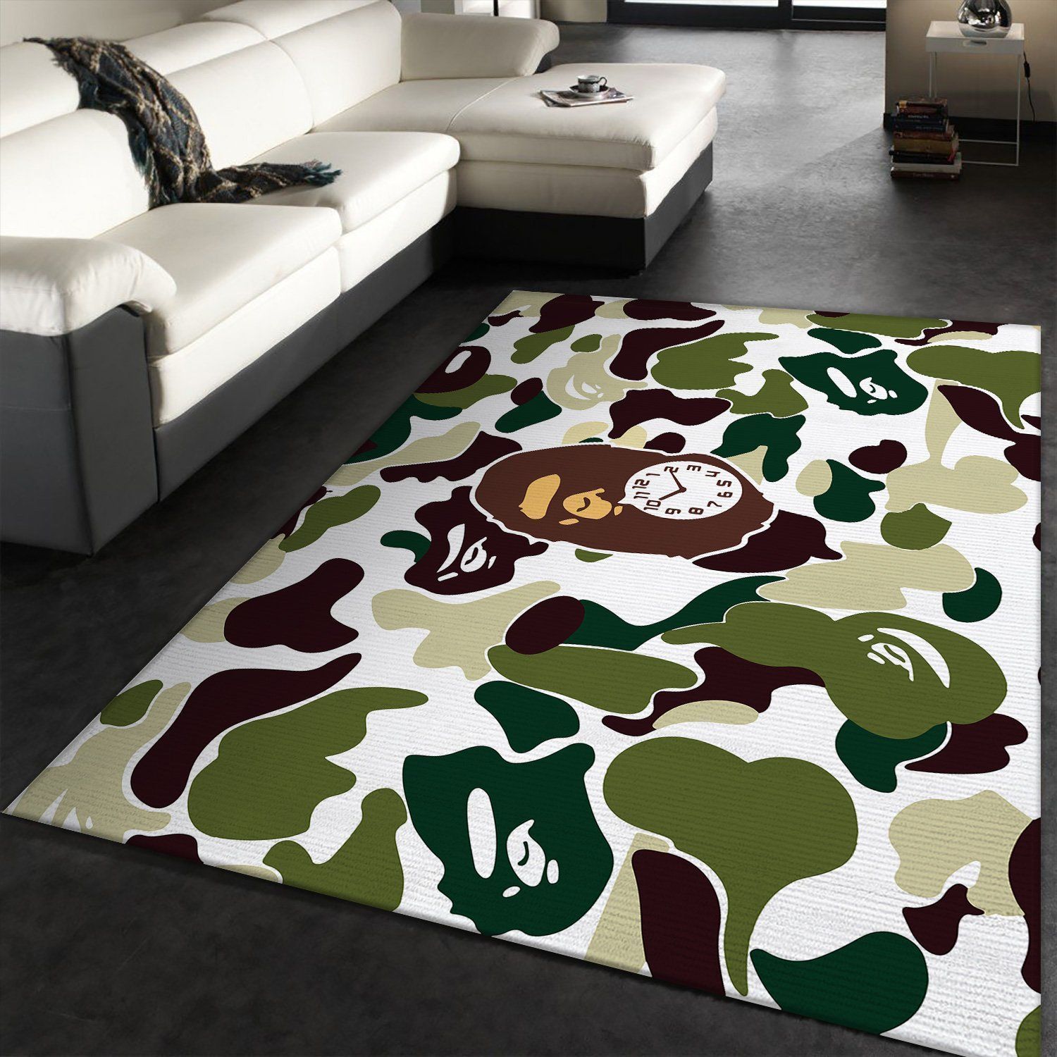 Bape Fashion Brand Logo Area Rugs Living Room Carpet Floor Decor The US Decor - Indoor Outdoor Rugs