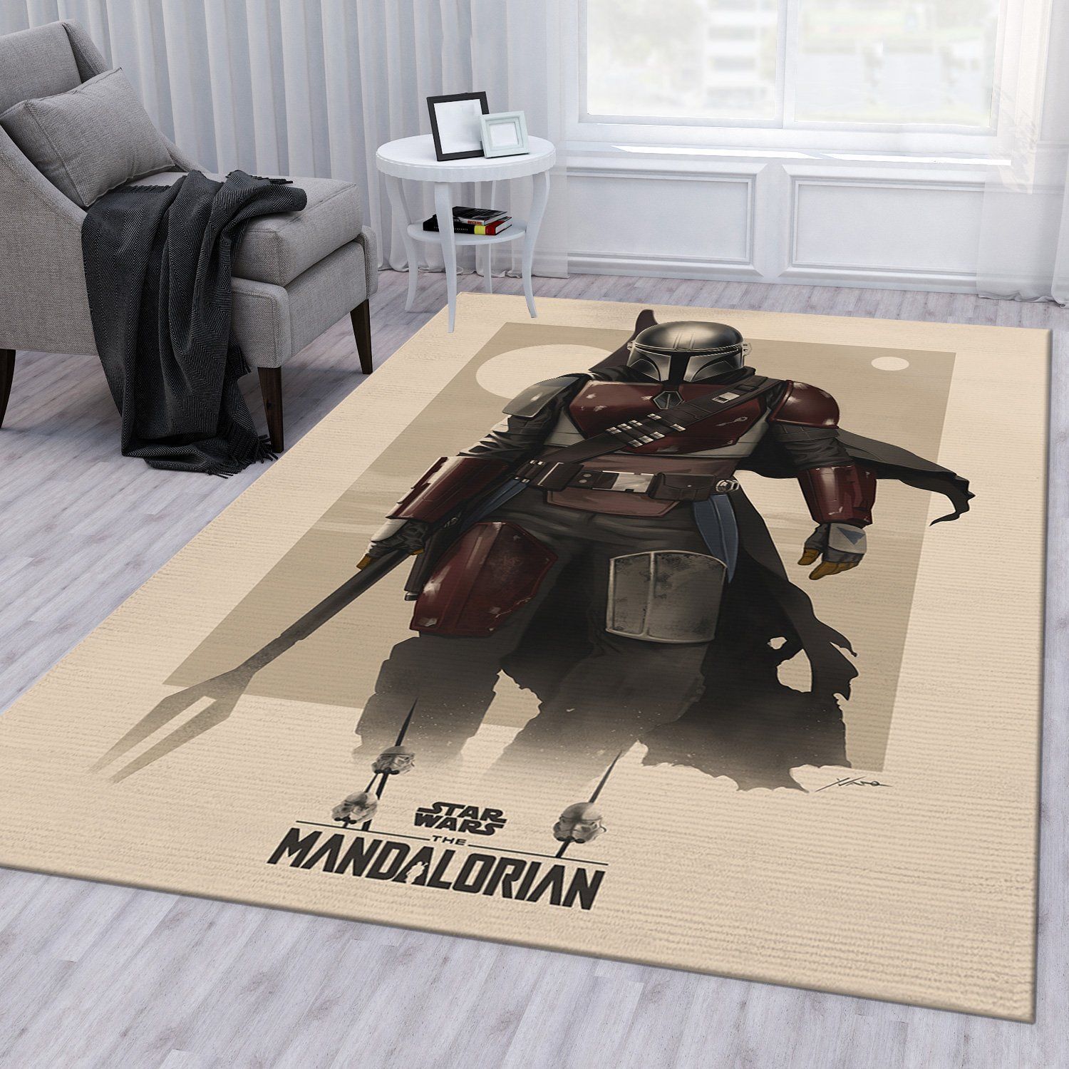 Mandalorian Baby Yoda Ver67 Area Rug Bedroom Rug Home Decor Floor Decor - Indoor Outdoor Rugs