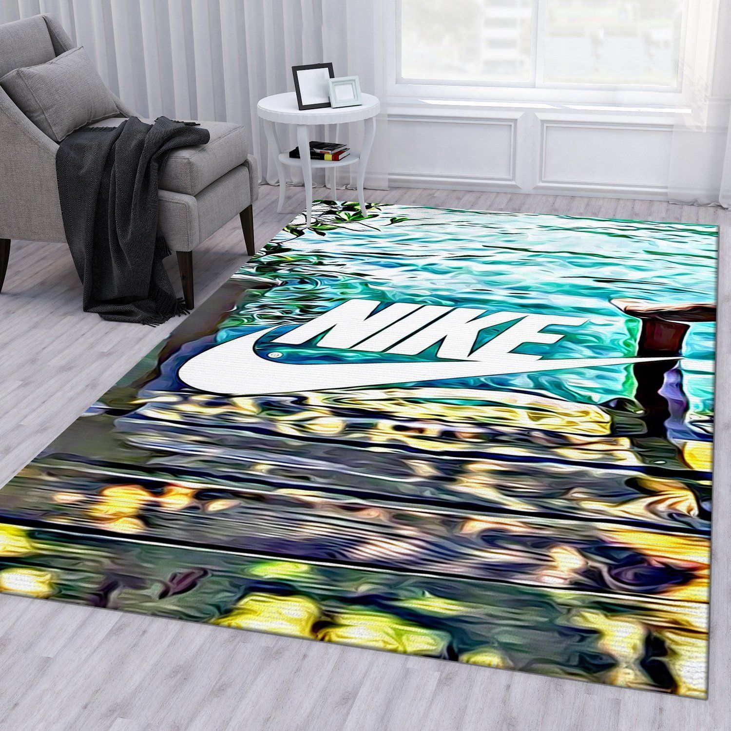 Nike Beach Area Rug Bedroom Rug US Gift Decor - Indoor Outdoor Rugs