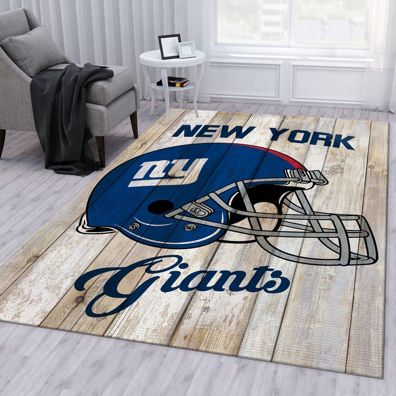 New York Giants Football Nfl Area Rug Living Room Rug US Gift Decor - Indoor Outdoor Rugs