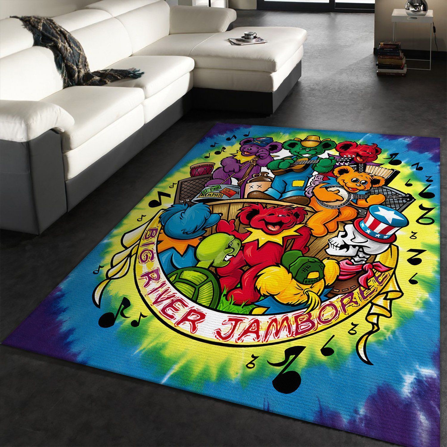 Grateful Dead Area Rug Music Floor Decor 1911017 Vintage Rug - Indoor Outdoor Rugs