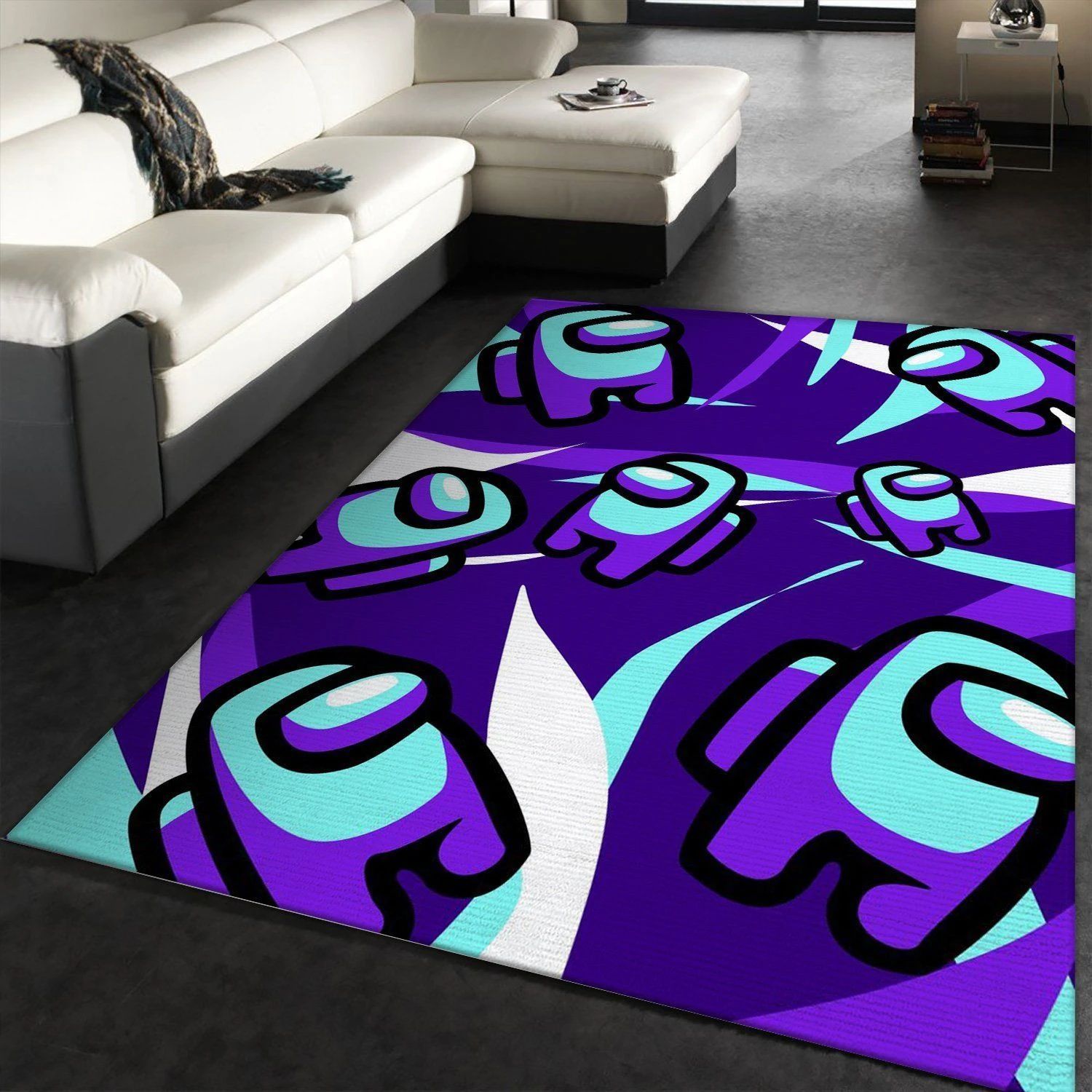 Among Us In Glow Style Area Rug, Living room and bedroom Rug, Family Gift US Decor - Indoor Outdoor Rugs