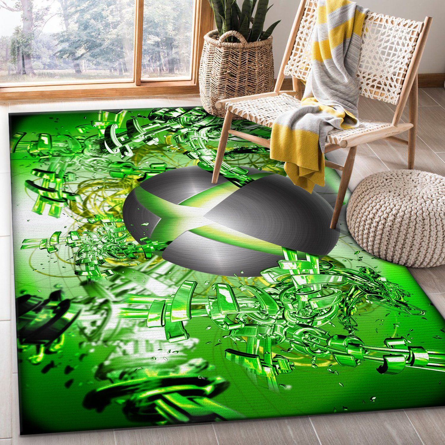 Xbox Logo Gaming Everything Gaming Area Rug Floor Decor The US Decor - Indoor Outdoor Rugs