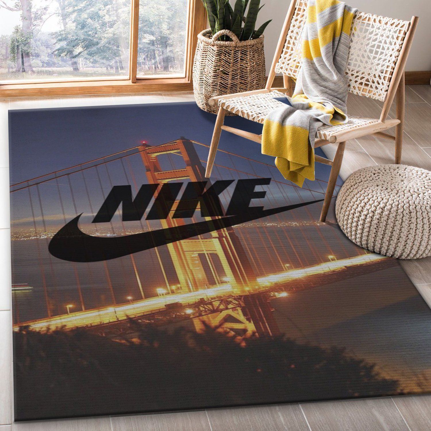 Nike Area Rug For Christmas Living Room Rug Christmas Gift US Decor - Indoor Outdoor Rugs