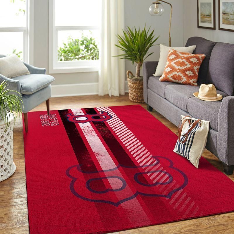 Boston Red Sox Mlb Team Logo Rug Room Carpet Custom Area Floor Home Decor - Indoor Outdoor Rugs