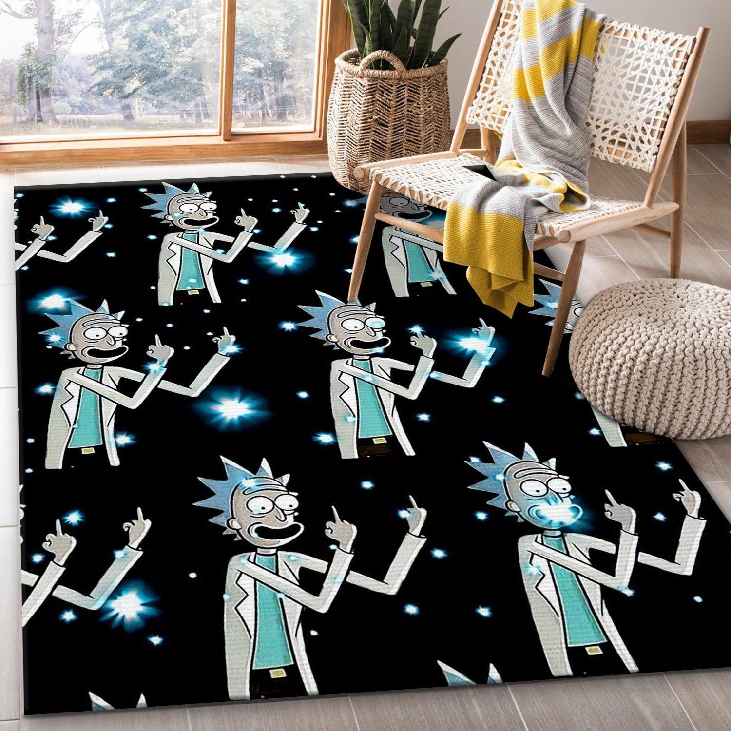 Rick And Morty Area Rug For Christmas Living Room Rug Home Decor Floor Decor - Indoor Outdoor Rugs