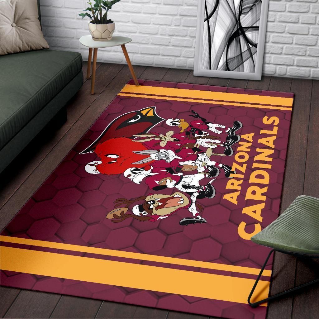 Looney Tunes Cardinals Team Rug Area Football Carpet Fan - Indoor Outdoor Rugs