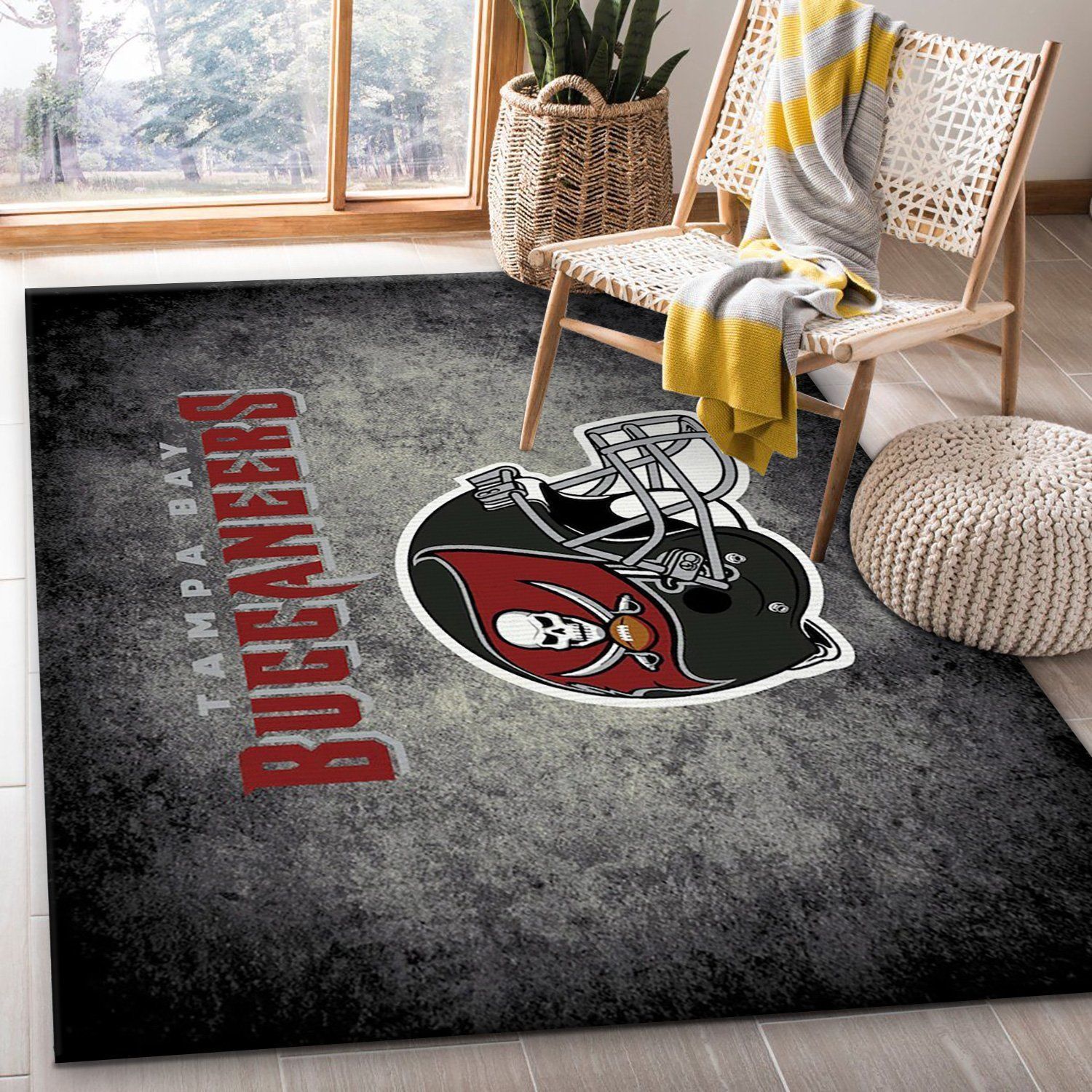 Tampa Bay Buccaneers Imperial Distressed Rug NFL Area Rug For Christmas, Bedroom, Home Decor Floor Decor - Indoor Outdoor Rugs