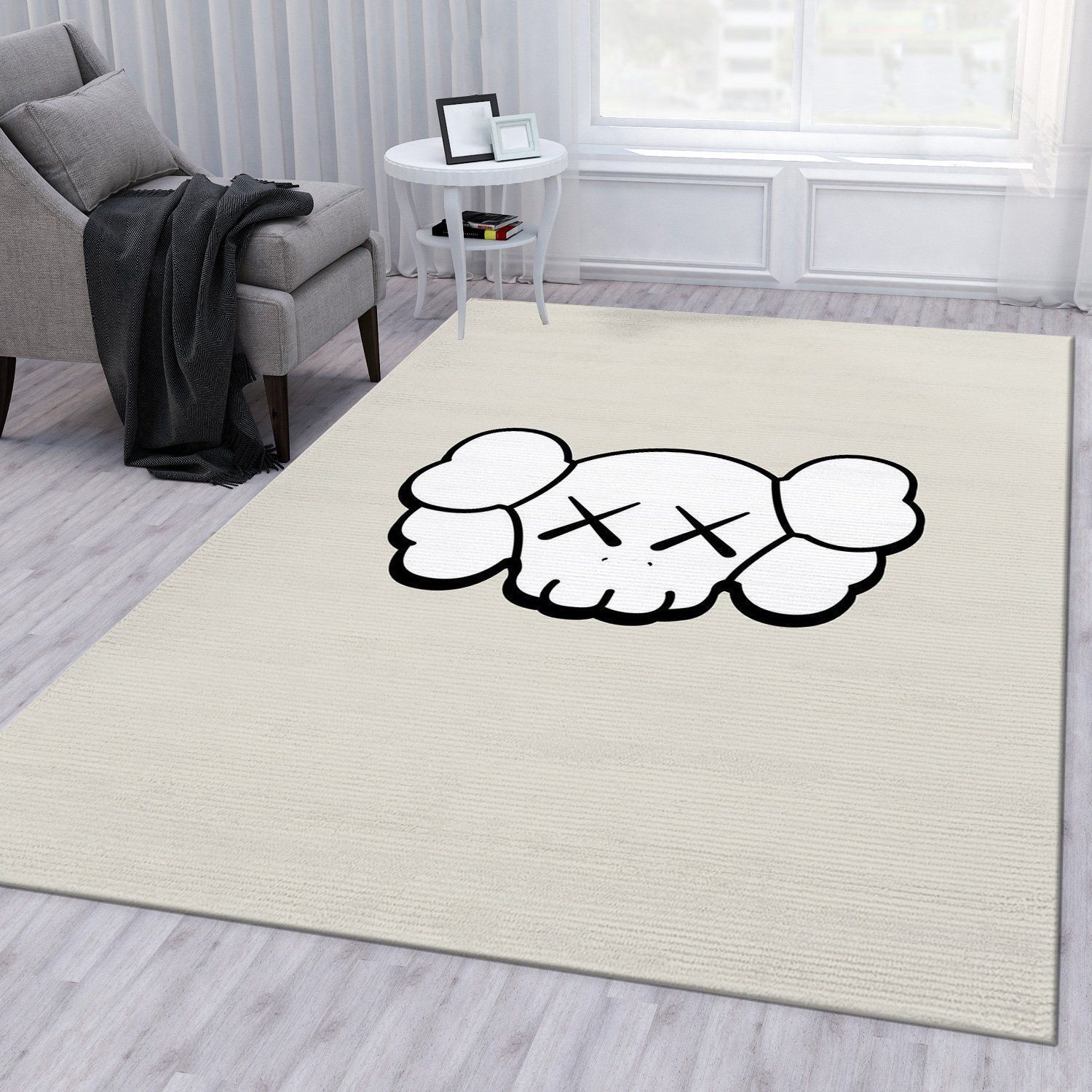 Kaws Head Rug Bedroom Rug US Gift Decor - Indoor Outdoor Rugs